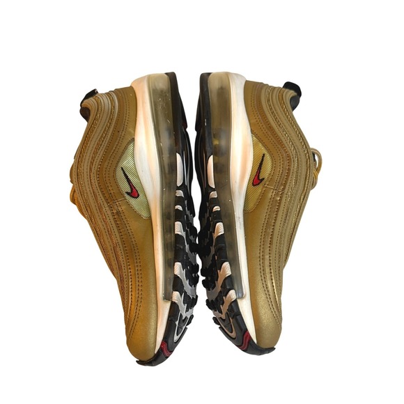 Nike Air Max 97 Gold Metallic Running Shoes Sneakers Size 7.5 US - Picture 4 of 9